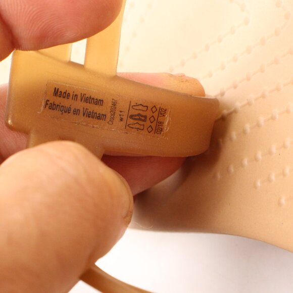 Crocs Isabella T-Strap Jelly Sandals Women's Size 11 Bronze Iconic Comfort Flat - Picture 3 of 9